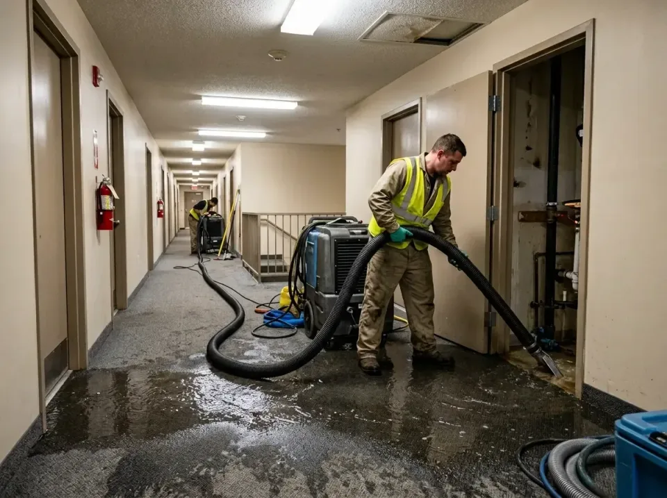 multi-unit-apartment-hallway-f-005 — frequently asked questions, Emergency Burst Pipe Water Extraction & Removal in Reminder…